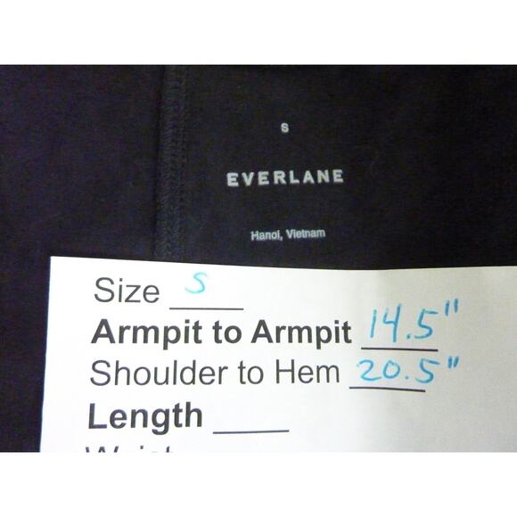 NWT Everlane Cap Sleeve Top S Black Tee - Picture 5 of 6